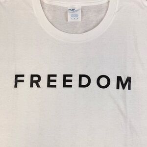 White T-Shirt with FREEDOM Print